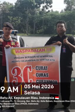 Patroli Mobile Kamtibmas Cipta Kondisi Wilayah Hukum Polsek Batu Aji perihal 3 C – Curat, Curas, Curanmor ke Masyarakat